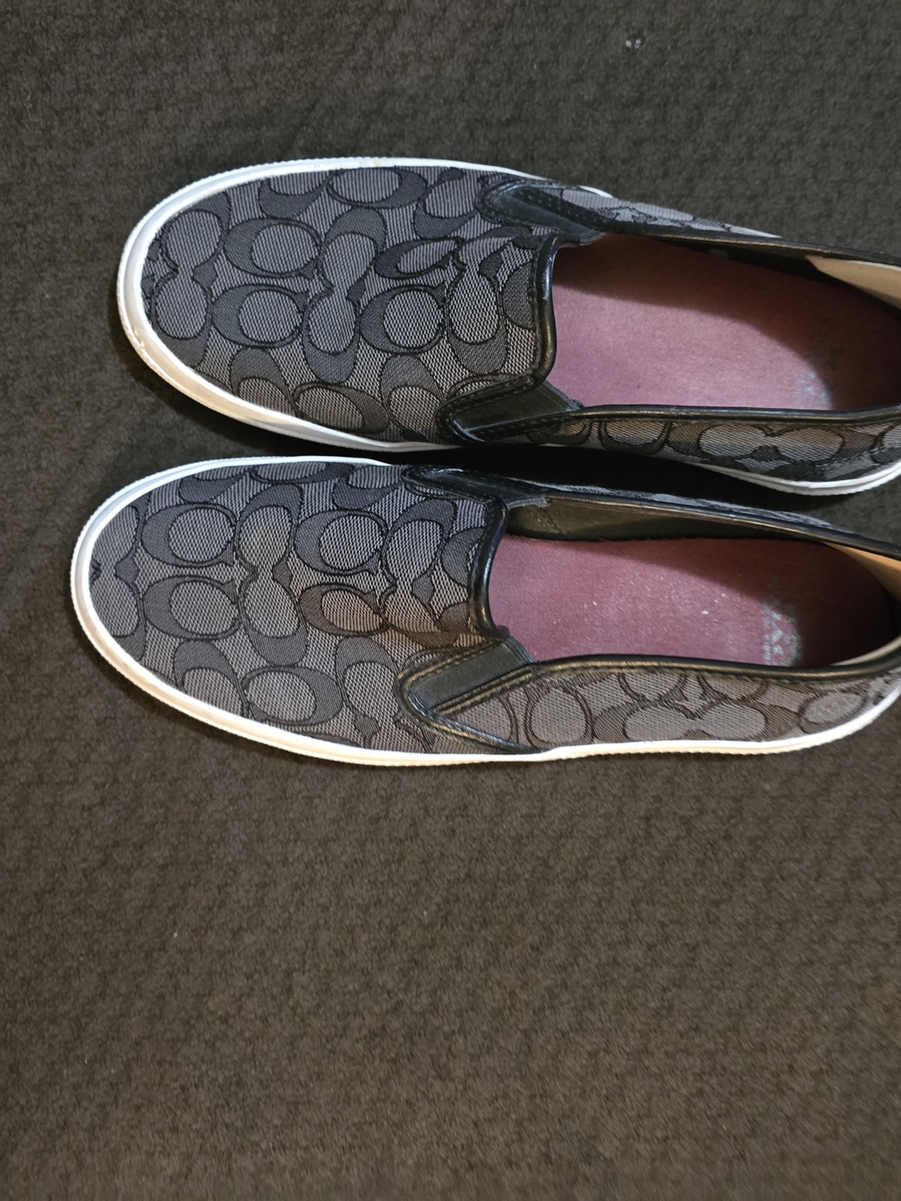 Coach Signature Slip-On Mules in Black and Gray No Low Ball Offers!!!!